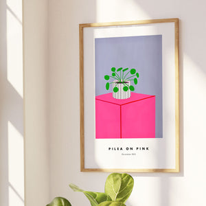 
            
                Load image into Gallery viewer, Pilea on Pink Print
            
        