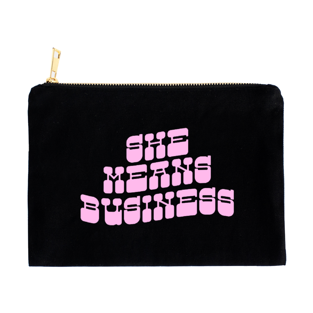 She Means Business Zip Bag (4534858940450)