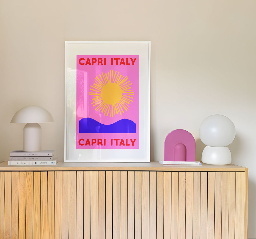 Capri Italy (Pink) Print