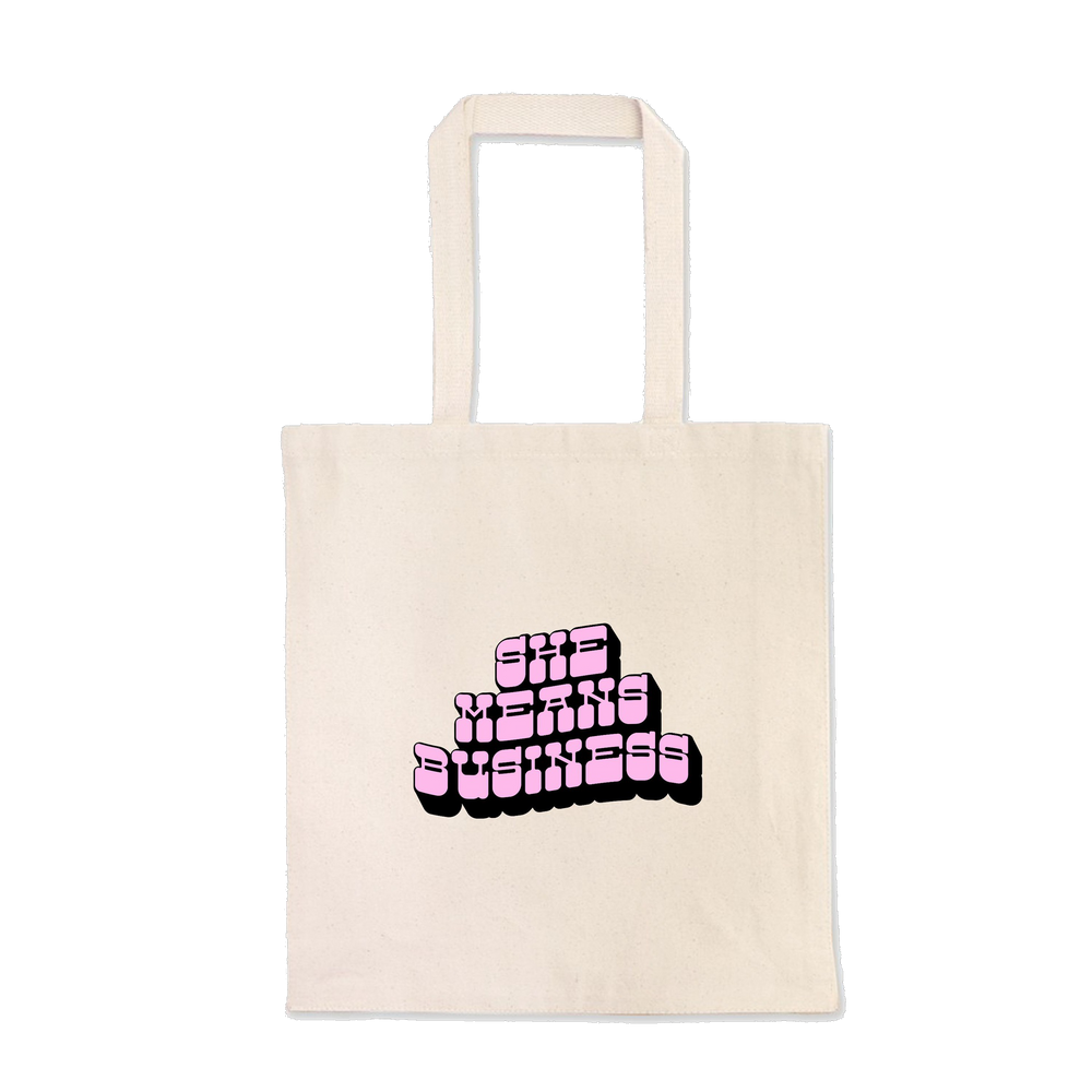 
            
                Load image into Gallery viewer, She Means Business - Heavy Tote Bag (6957070090274)
            
        