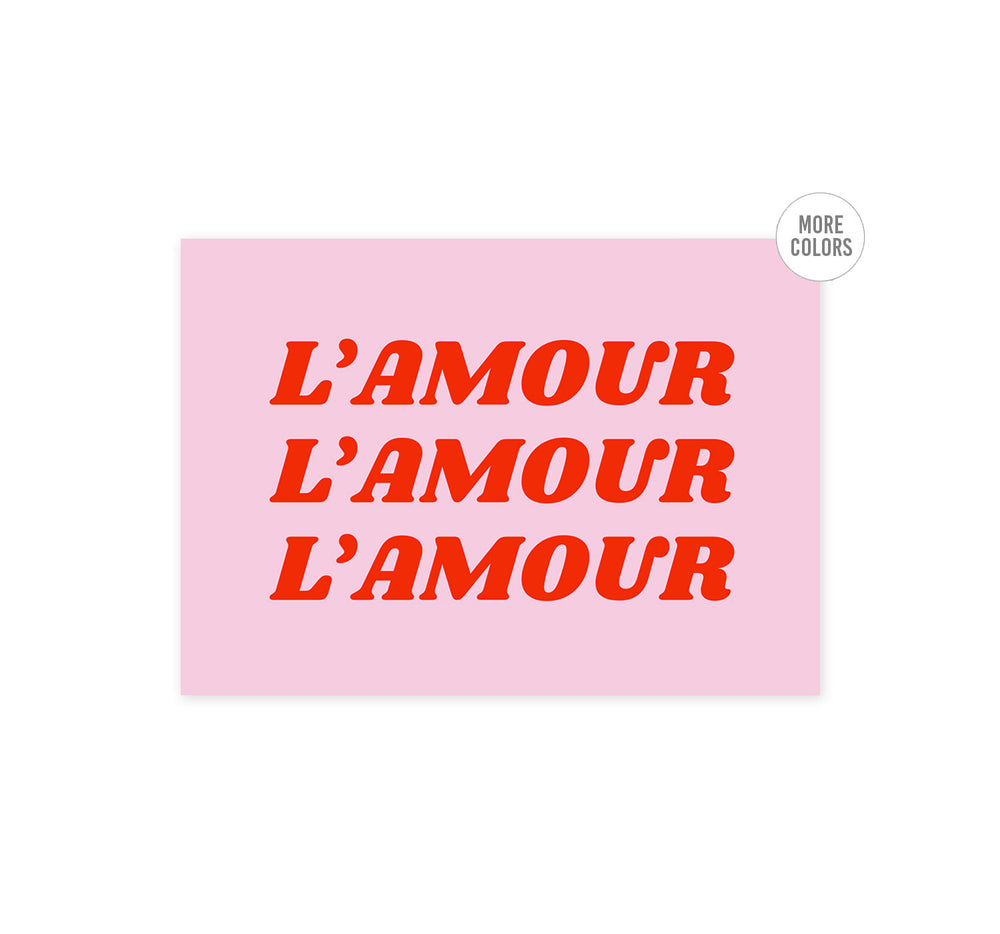 Lamour Print - Pink, Peach & Purple
