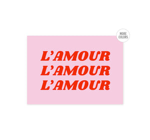 Lamour Print - Pink, Peach & Purple