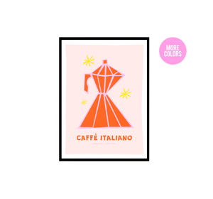 
            
                Load image into Gallery viewer, Caffè Italiano Print - Tiger and Tea
            
        