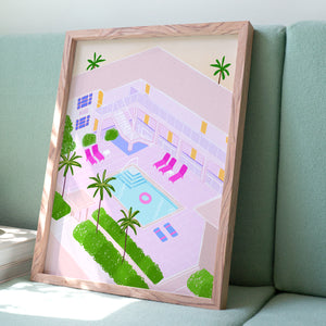 
            
                Load image into Gallery viewer, Palm Beach Motel Print (7176217067554)
            
        
