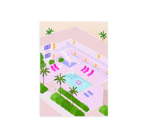 
            
                Load image into Gallery viewer, Palm Beach Motel Print
            
        