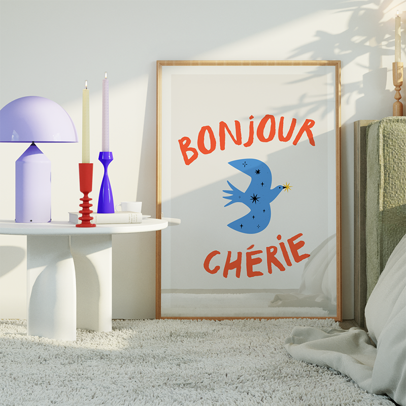 
            
                Load image into Gallery viewer, Bonjour Cherie Print (7202613297186)
            
        