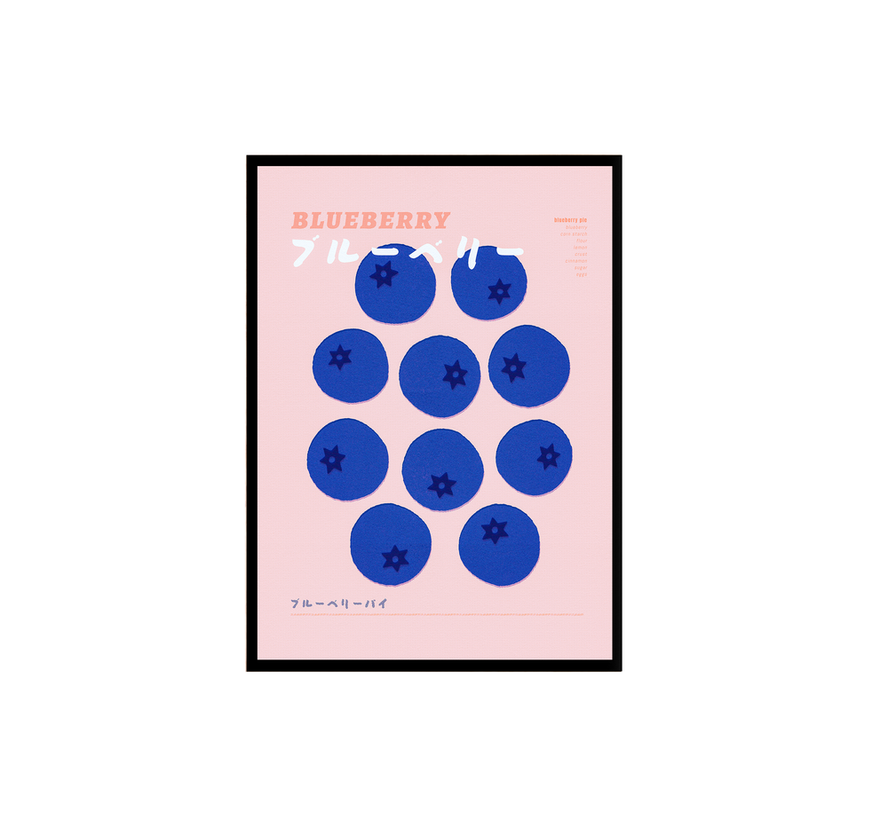 
            
                Load image into Gallery viewer, Blueberry Pie (Pink) Print (7136615563298)
            
        