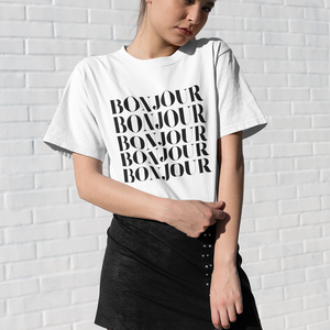 
            
                Load image into Gallery viewer, Bonjour Unisex T-Shirt - Tiger and Tea (2428030550073)
            
        