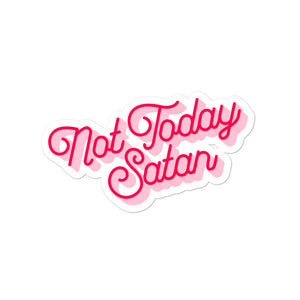 Not Today Satan Boujee Sticker - Tiger and Tea (2438804897849)