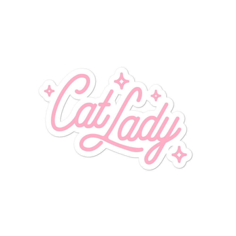 Cat Lady sticker - Tiger and Tea (4300426182690)