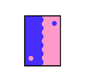Opposites Attract Print - Blue / Pink (6979220242466)