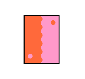 Opposites Attract Print - Orange / Pink (6979209756706)