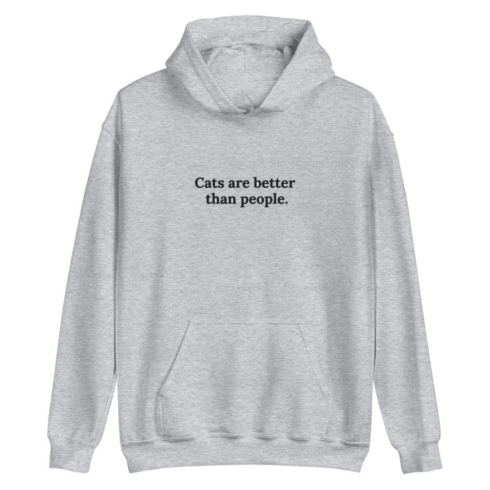 Cats are better Embroidered Unisex Hoodie (6941888905250)