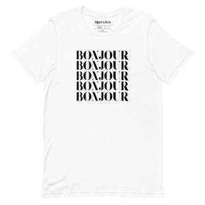 
            
                Load image into Gallery viewer, Bonjour Unisex T-Shirt (2428030550073)
            
        