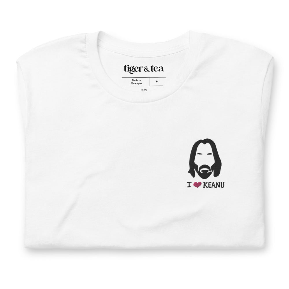 
            
                Load image into Gallery viewer, I heart Keanu Embroidered Unisex T-Shirt (2477024935993)
            
        
